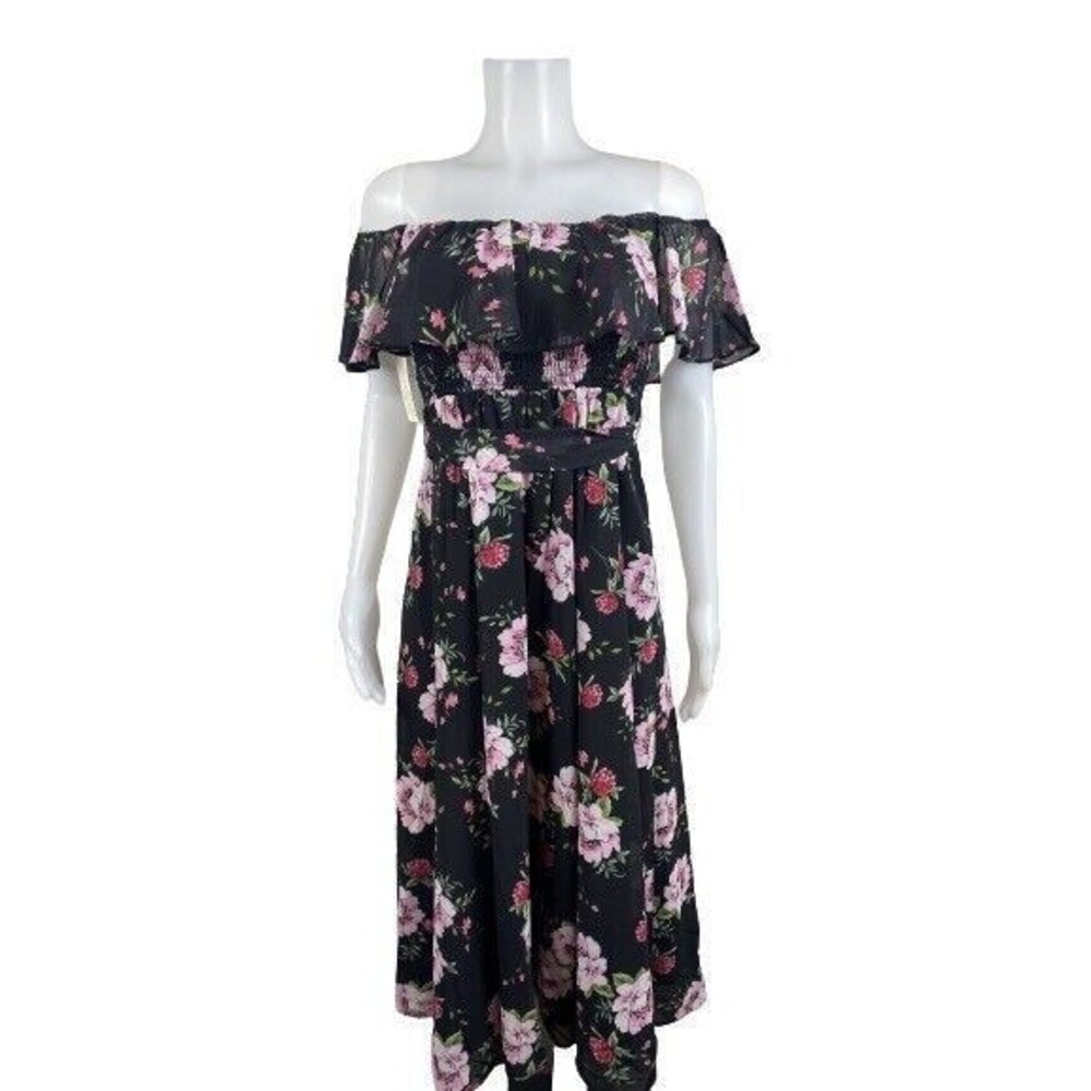 F. Yumi Kim Women Dress  Size S Multicolor Floral Cap Sleeve Off The Shoulder